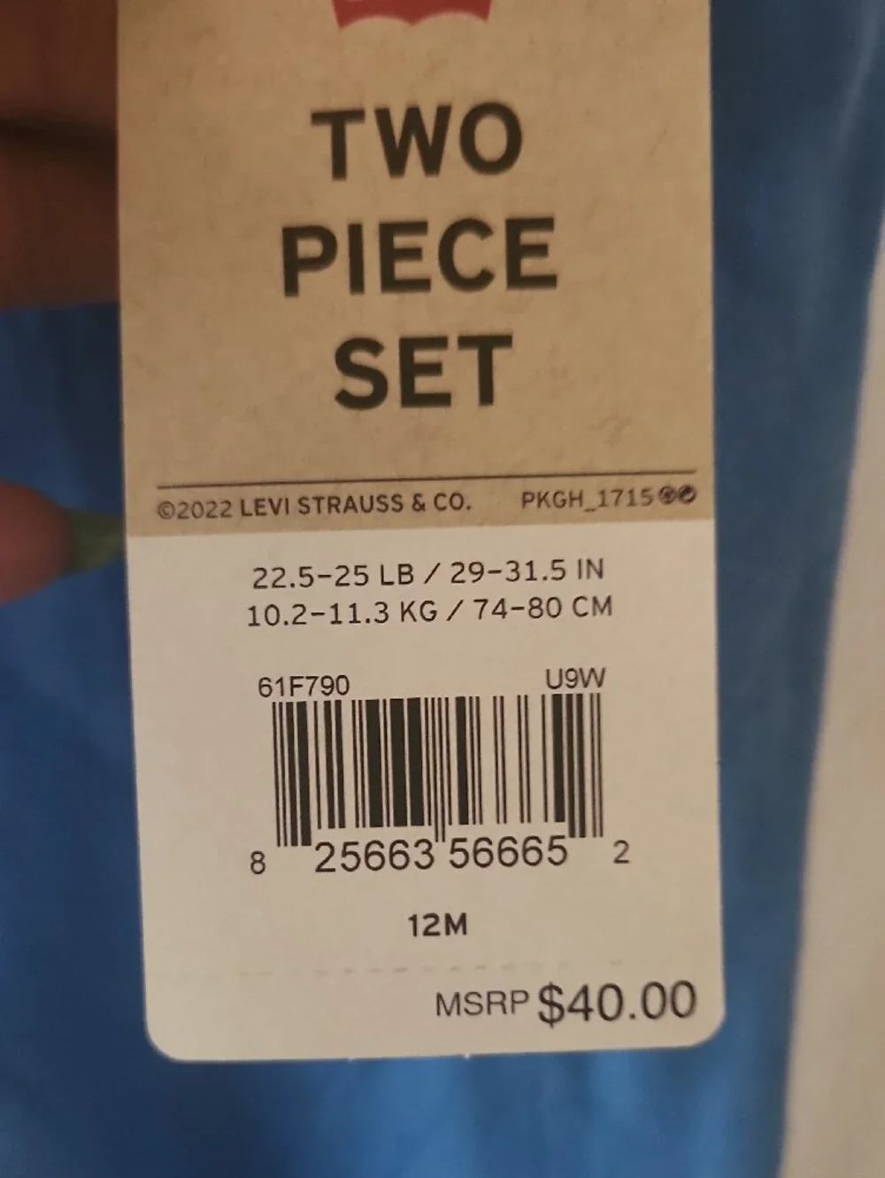 Levi's Blue and Black Star Print Kids Pajama Set